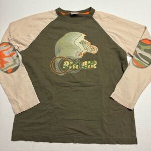 RARE Giant Brand BMX Big Air Elbow Patch Raglan LS T-Shirt Size: L (Flawed)